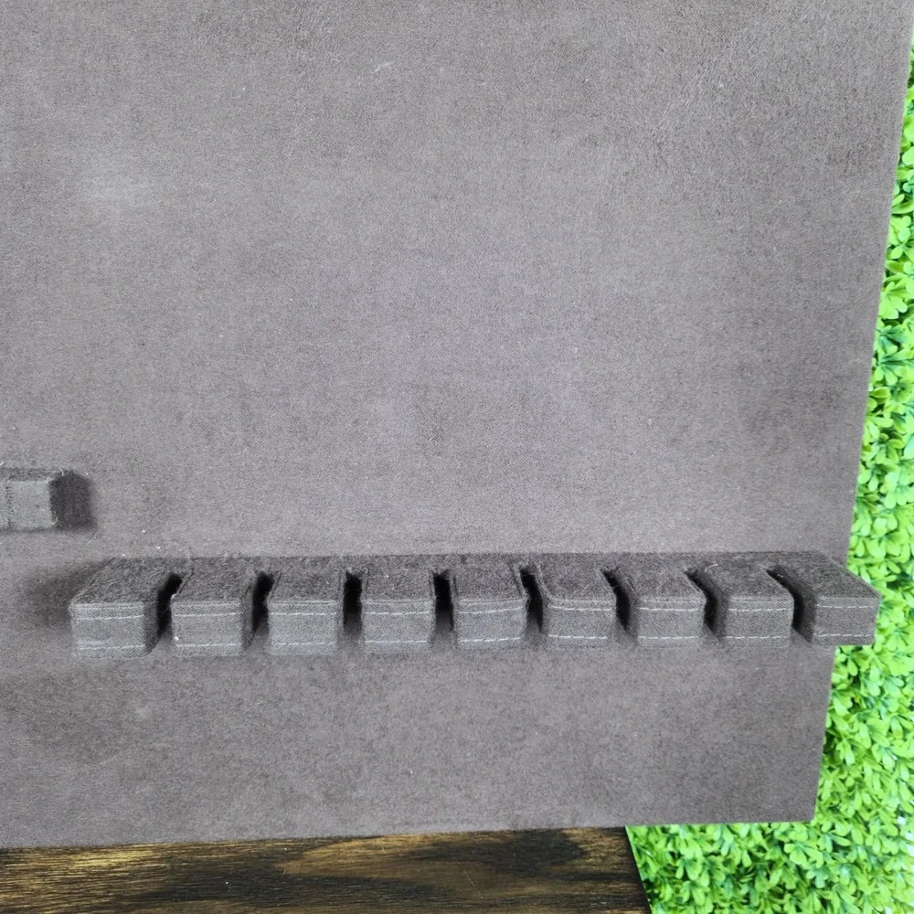 October Company Brown Velvet Jewelry Display Pad Slotted Storage Tray 21x16.5
